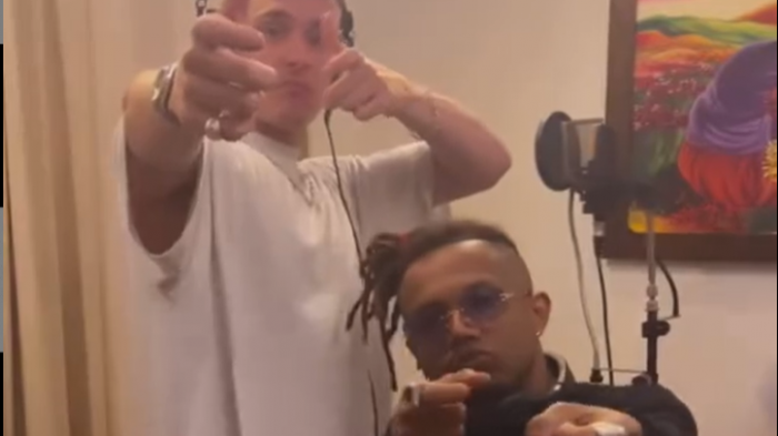 Arón Piper grabó nueva colaboración con Polimá Westcoast durante su visita a Chile