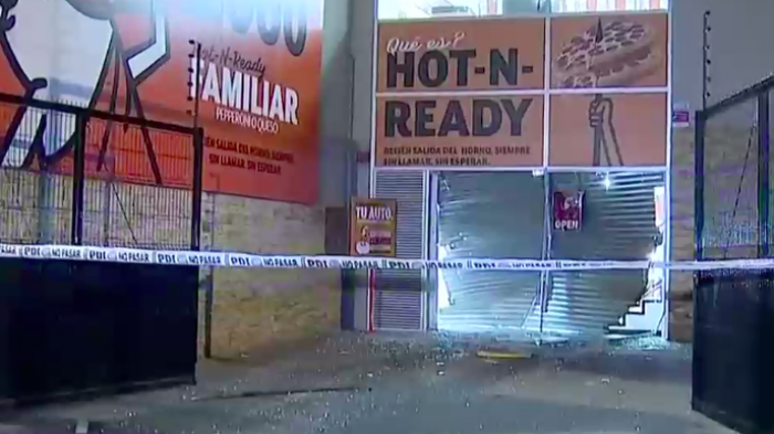 Mediante un alunizaje: Delincuentes robaron cerca de $12 millones en pizzería de Barrio Bellavista