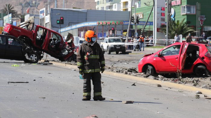 Antofagasta: Un camión y 5 automóviles protagonizaron impactante choque múltiple