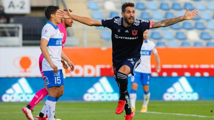 Larrivey le dio una agónica victoria a la U ante la UC en el Clásico Universitario