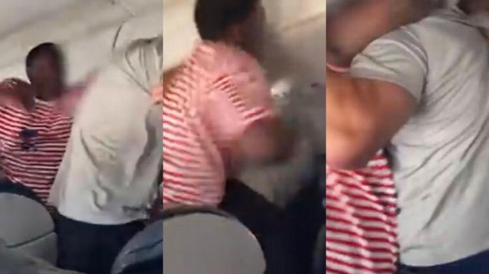 Una discusión por el asiento reclinable de un avión terminó a los combos