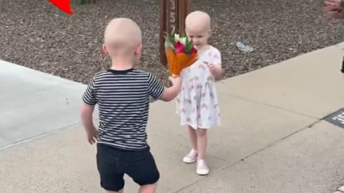 Con flores y abrazos: Niños que combatieron juntos el cáncer se reunieron luego que entraran en periodo de remisión