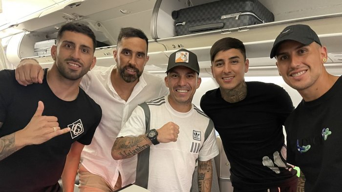 Medel posó junto a Bravo, Pulgar, Maripán y Roco viajando a Chile: 