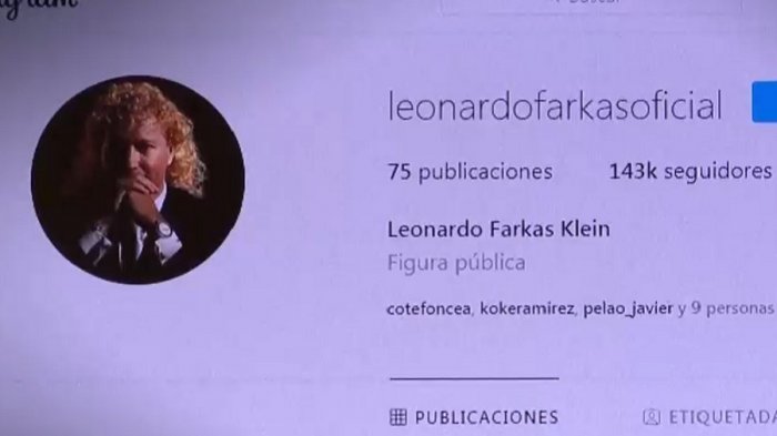 Farkas se querella por cuenta falsa con su nombre en Instagram: Tiene casi 150 mil seguidores