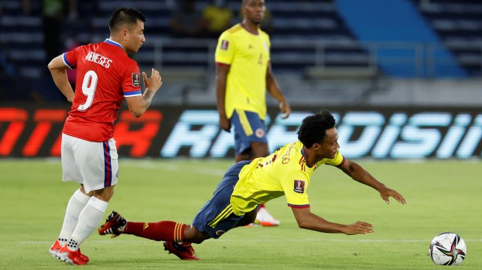 Chile fue derrotado de manera contundente por Colombia en las Clasificatorias rumbo a Qatar 2022