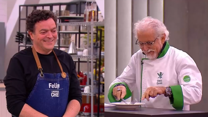 El ataque de risa de Ennio Carota en medio de la presentación del plato de Felipe Izquierdo en El Discípulo del Chef