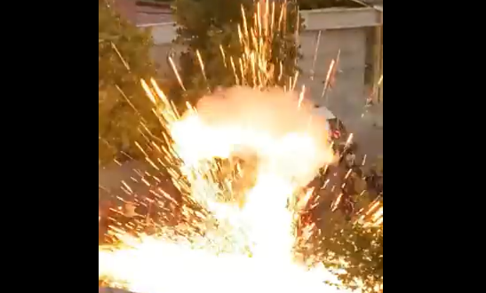 Un niño de 8 años fue herido: Fuerte explosión en banderazo de hinchas de la U. de Chile