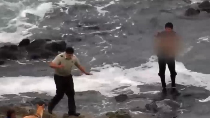 Padre se arrojó al mar junto a su hijo de sólo 11 días de vida en la costa de Iquique