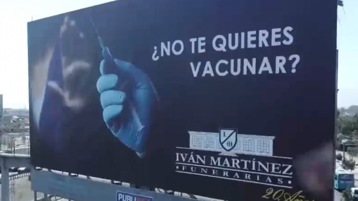Polémica campaña de funeraria pro vacuna: Busca crear conciencia