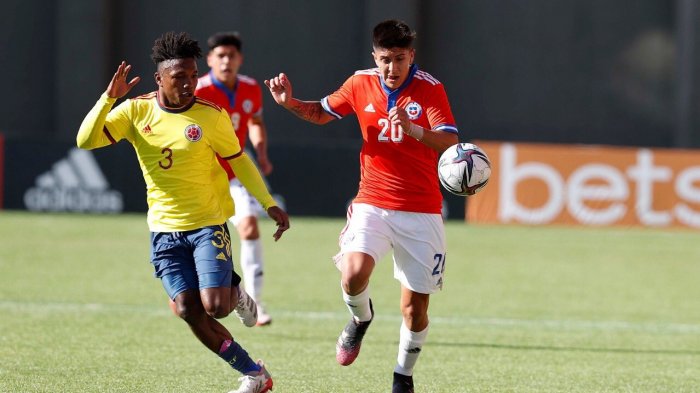 La Roja sub 20 cayó en ajustado partido ante Colombia en cierre de cuadrangular amistoso
