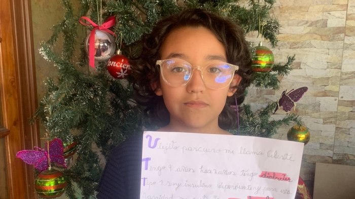 El sueño navideño de una niña de Iquique: Le pidió al Viejito Pascuero una bomba de insulina para tratar su diabetes