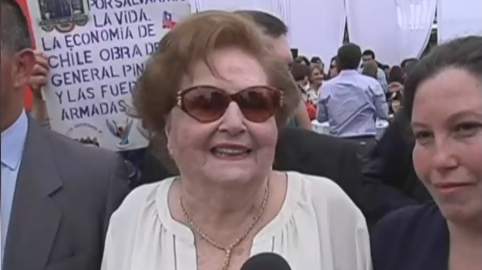 Esta sería la última aparición de Lucía Hiriart ante la prensa: 