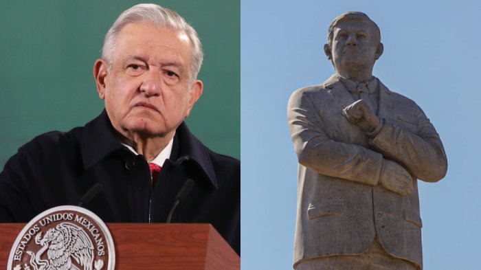 Derriban estatua del presidente de México a sólo tres días de su inauguración