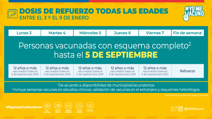 Calendario de vacunación: ¿Quiénes pueden inmunizarse entre el 3 y el 7 de enero?