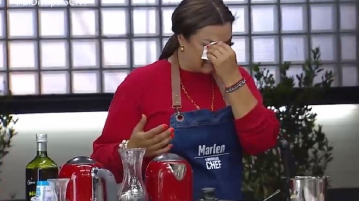 Marlén Olivari sufrió doloroso accidente en nuevo capítulo del Discípulo del Chef