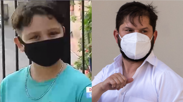 Niño que sería vecino de Boric en Barrio Yungay pide más juegos en la plaza: 