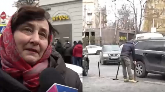 Ante posible llegada de tropas rusas: Decenas de ucranianos hacen fila para retirar armas