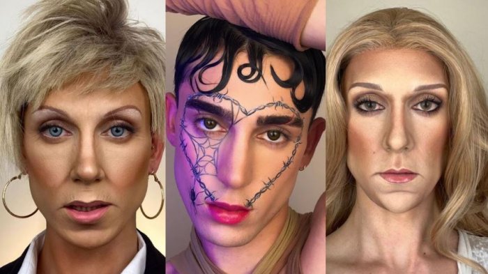 Maquillaje y talento: Contuliano, el tiktoker chileno que es furor transformándose en artistas y famosos