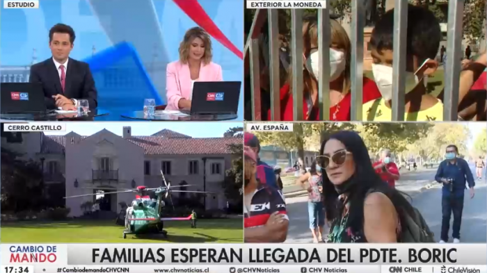 Niño que espera al pdte Boric en La Moneda: 