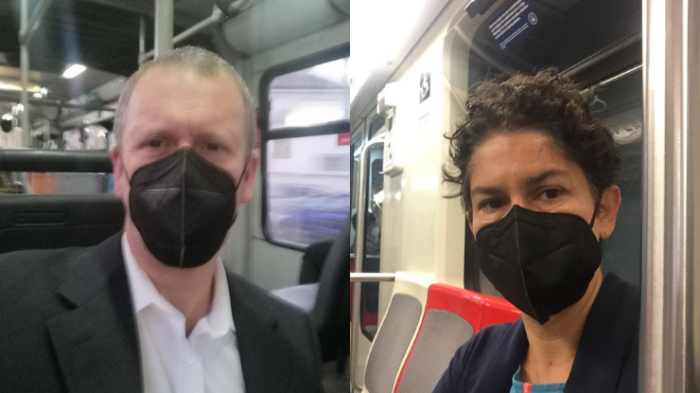 En micro y metro: Así llegaron los ministros de Transporte y Medio Ambiente a La Moneda