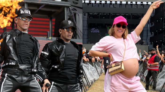 Con 31 semanas de embarazo: Lisandra Silva alentó desde el público a Raúl Peralta tras debutar en Lollapalooza