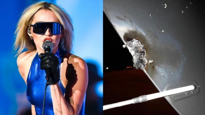 Avión en el que viajaba Miley Cyrus fue impactado por un rayo: 