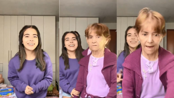 Tiktoker quiso sumar a su abuela a una popular trend pero todo se le fue de las manos