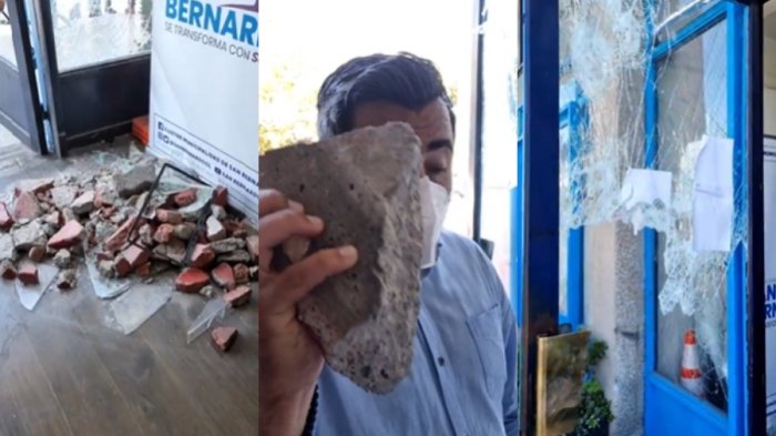 Apedrean Municipalidad de San Bernardo: 