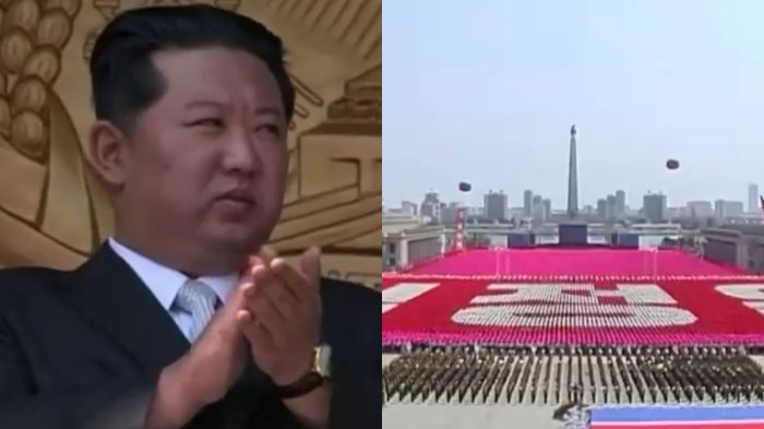 Revelan imágenes de masivo desfile presidido por Kim Jong-Un: Celebraron el 110 natalicio de su abuelo