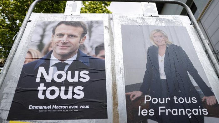 Francia elige a su nuevo presidente en una segunda vuelta entre Macron y Le Pen: Participación cae a un 63,23 %