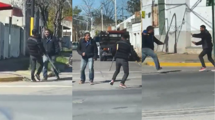 Hombre que pedía dinero con muletas salió corriendo a pie tras pelea con vecino