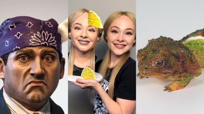 De animales a estrellas de TV: Chef impacta en redes sociales con sus pasteles hiperrealistas