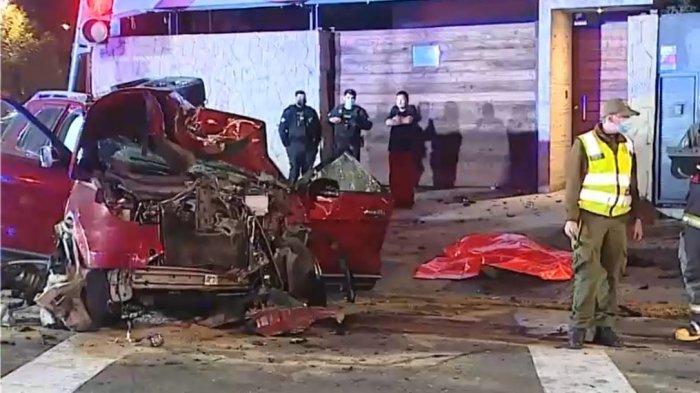 Impresionante choque a gran velocidad terminó con un muerto en Providencia
