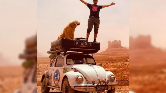 La historia del influencer que viajaba con su perro por el mundo: Murieron en un accidente automovilístico