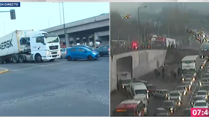 Baleó a dos delincuentes: Carabinera frustra robo de camión y de su propio auto en Vespucio Norte