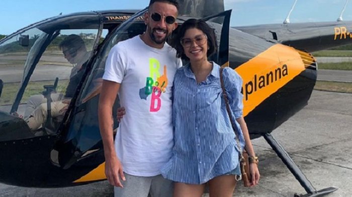 Con paseos en helicóptero: Las románticas postales de Thati Lira y Mauricio Isla en Brasil