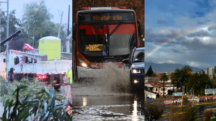 De fuertes vientos a un arcoíris: Los hitos que marcaron primer día de temporal en la Región Metropolitana