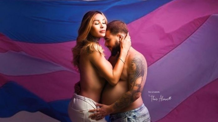 Era su sueño: Mujer trans amamanta al hijo que dio a luz su esposo