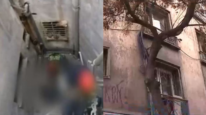 Delincuente debió ser rescatado tras caer de tercer piso a foso de edificio en centro de Santiago