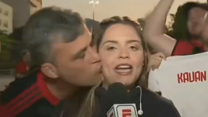 Periodista brasileña fue acosada por hincha de Flamengo en pleno despacho: Sujeto fue detenido
