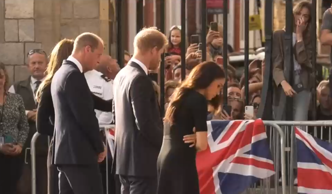 William, Harry, Kate y Meghan aparecen juntos por primera vez tras la muerte de la reina Isabel II en Windsor
