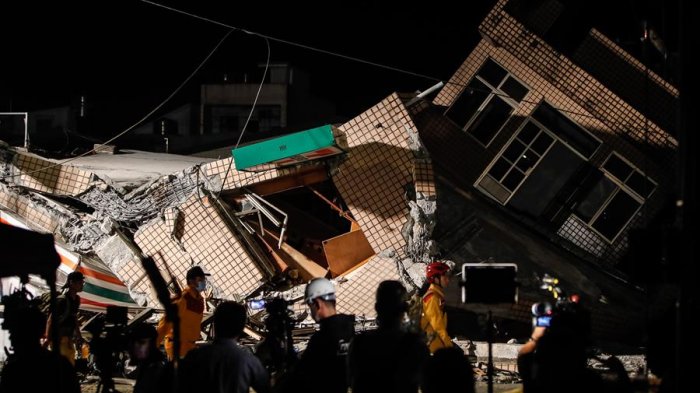 Terremoto 6,8 en Taiwán generó graves daños: Colegio sufrió impactante derrumbe de su techo