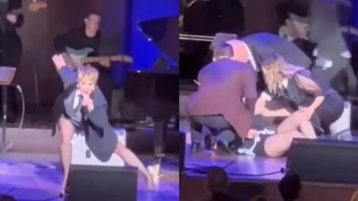 Solo cantó dos canciones: Alejandra Guzmán sufrió caída en el escenario y suspendió show en EE.UU.