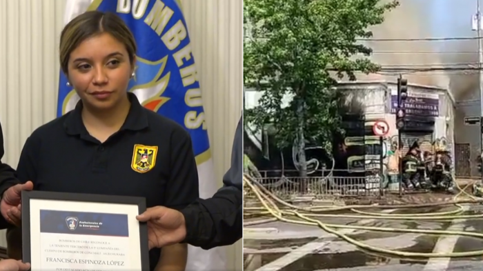 La heroína de Conchalí: Voluntaria de Bomberos recibe homenaje tras rescatar a 4 niños de voraz incendio