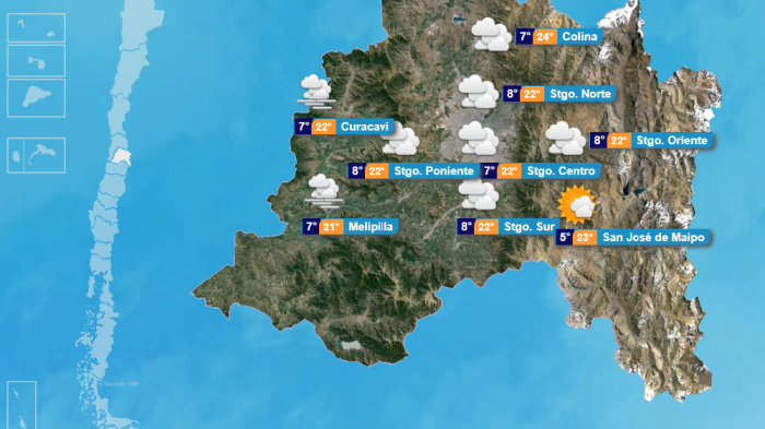 La ola de calor da un respiro a la RM: Revisa el tiempo para este martes 18 de octubre