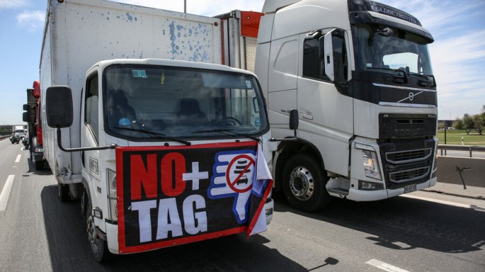 Protesta de No Más TAG bloqueó autopistas urbanas en algunos puntos de la capital