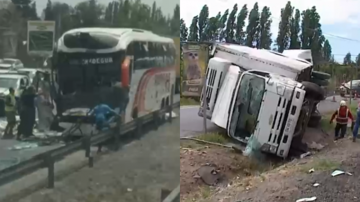 Ad portas del fin de semana largo: Grave accidente en la Ruta 5 Sur genera una alta congestión vehicular