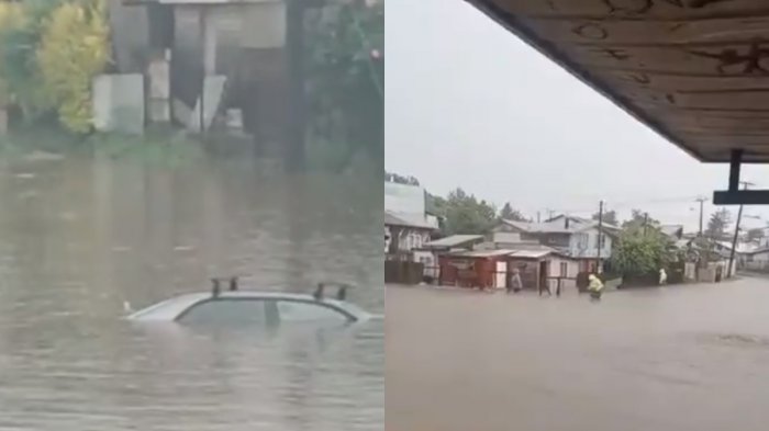 Intensa lluvia en Osorno provocó serias inundaciones: Cayeron 15 milímetros en 15 minutos