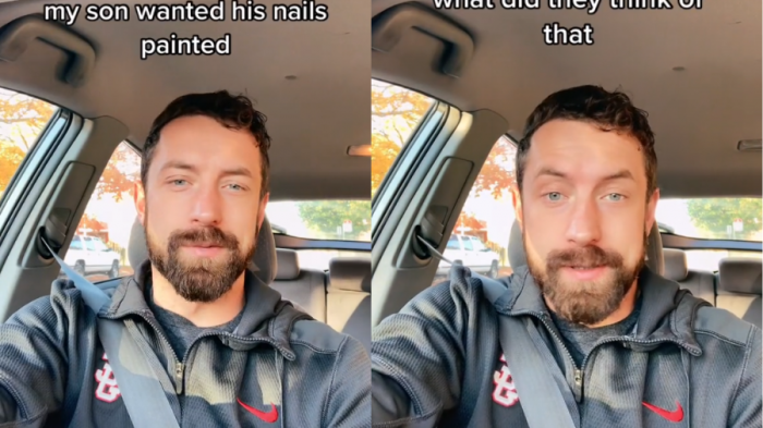 Sacó aplausos: La genial respuesta de papá a su hijo de 6 años criticado en el colegio por pintarse las uñas