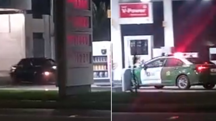 Al estilo Rápido y Furioso: Irresponsable maniobra de conductor en bencinera termina con inesperado desenlace